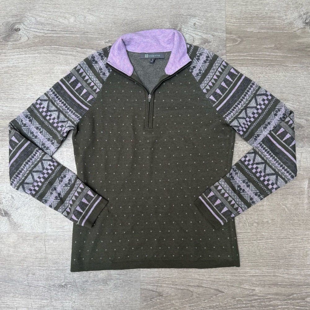 Women’s Merino Wool Title Nine 1/4 Zip Size S